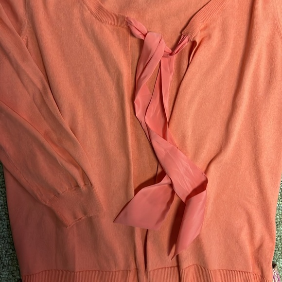 Jaclyn Smith ribbon tie open front cardigan - Picture 4 of 6